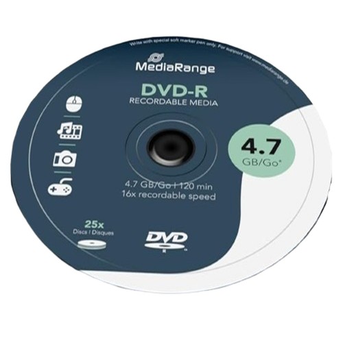 5 Mediarange DVD-R 4.7GB 16x 120min Non Printable Blank Discs in cases Hard Core - Picture 11 of 16