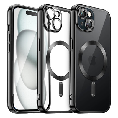 Soft Clear Case for iPhone 15, Compatible with MagSafe Wireless Charging
