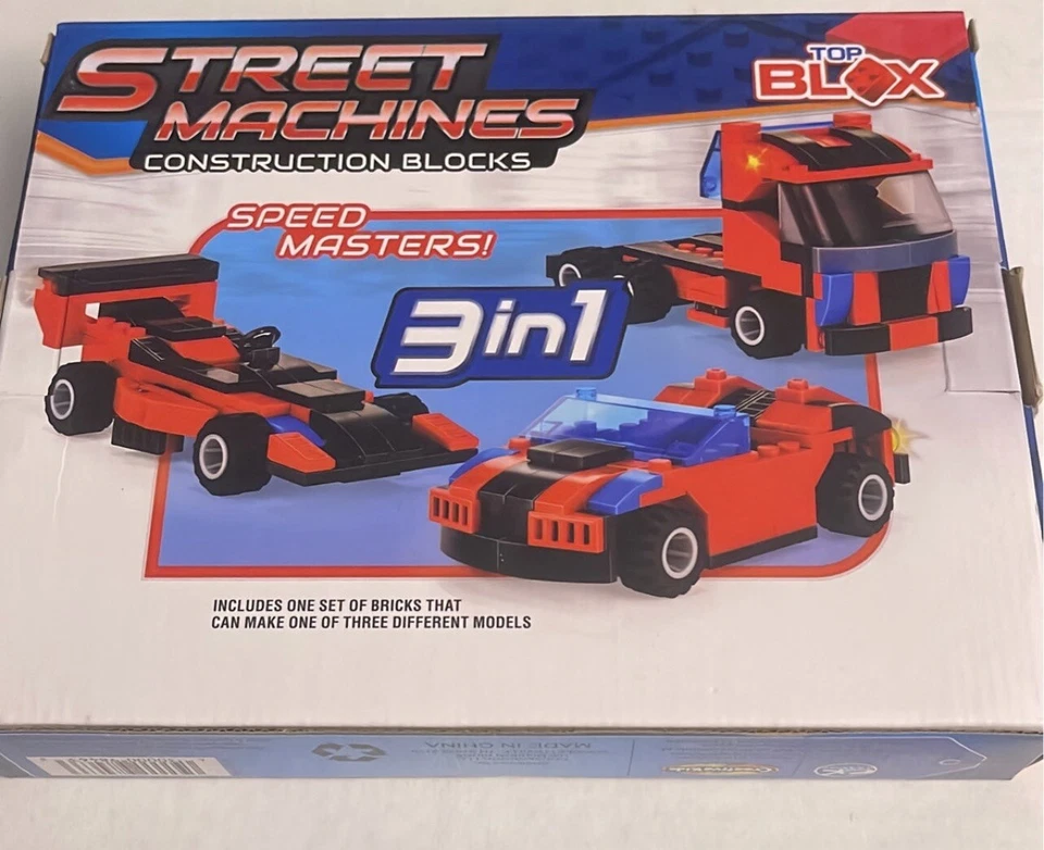 Street Machines Makes 3 Models Cars Truck Top Blox Construction Blocks - Image 2 of 2