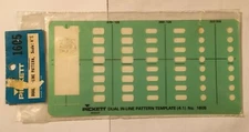 NOS Pickett Chartpak 1605 Dual In-Line Pattern Template - Scale 4:1 - FREE SHIP!