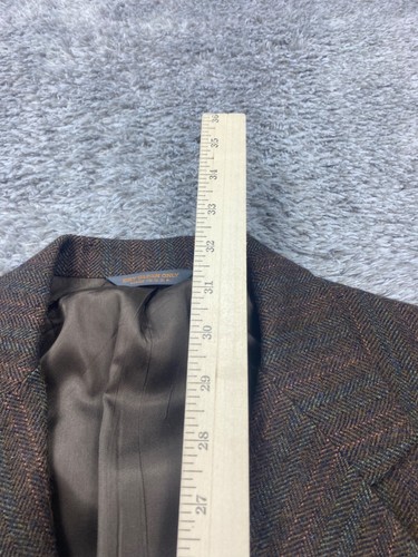 Kuppenheimer Blazer Men 42R Brown Striped Peruvian Alpaca Tweed Wool Sports Coat - Picture 12 of 14