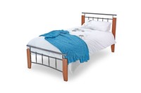 Single-3'0 Unique Wood&metal Style Bed Frame-oak And Black -factory-seconds- 119 Single-3'0 Unique Wood&metal Style Bed Frame-oak And Black -factory-seconds- 119