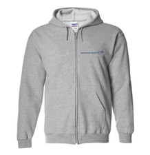 Lockheed Martin US Aerospace Aviation Full Zip Gray Hoodie Hooded Sweatshirt