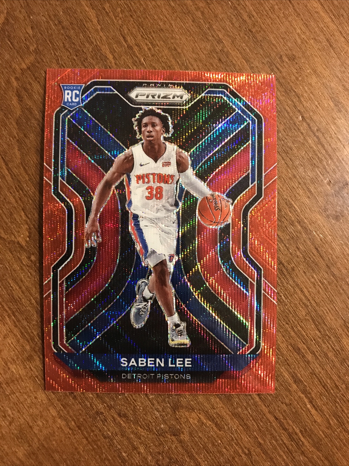 Saben Lee 2020-21 Panini Prizm Red Wave Rookie #261 Detroit Pistons RC