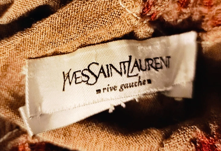 Top campesino Yves Saint Laurent Rive Gauche bordado años 90 S RARO de colección Foto 3 de 4