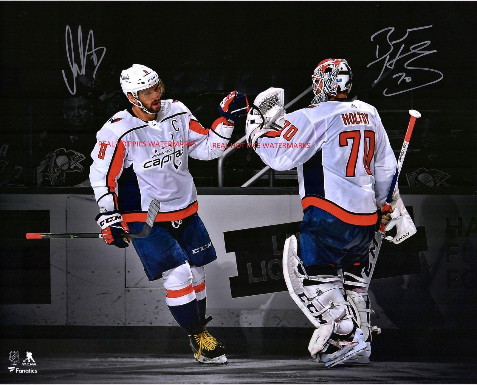 Alex Ovechkin & Braden Holtby Washington Capitals Autographed 8x10 Photo (RP)