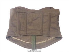 New Over Bust Satin Brown Corset Lightly Boned Jeweled Bling Rock Glam 