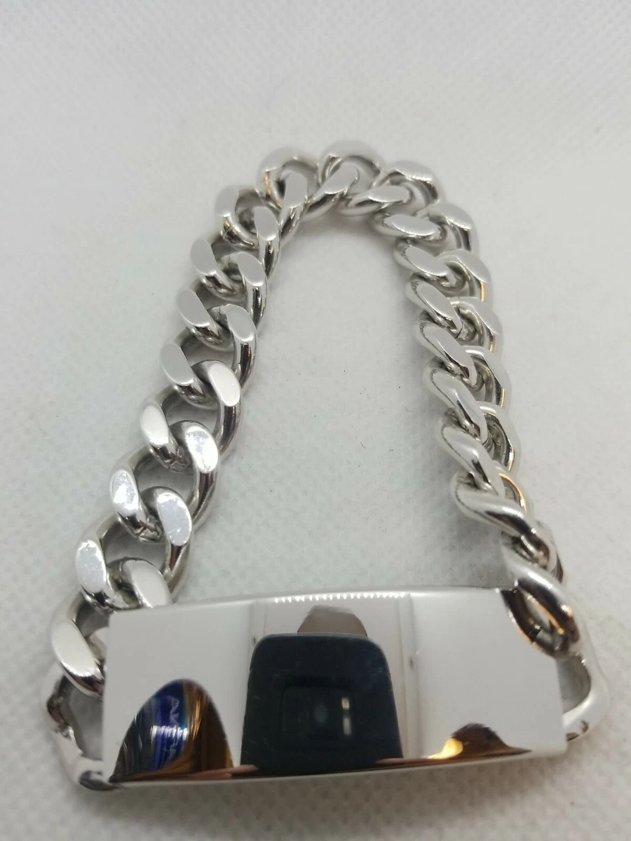 Vintage JB Champion Rhodium Electroplate Men's ID Bracelet REF#3248
