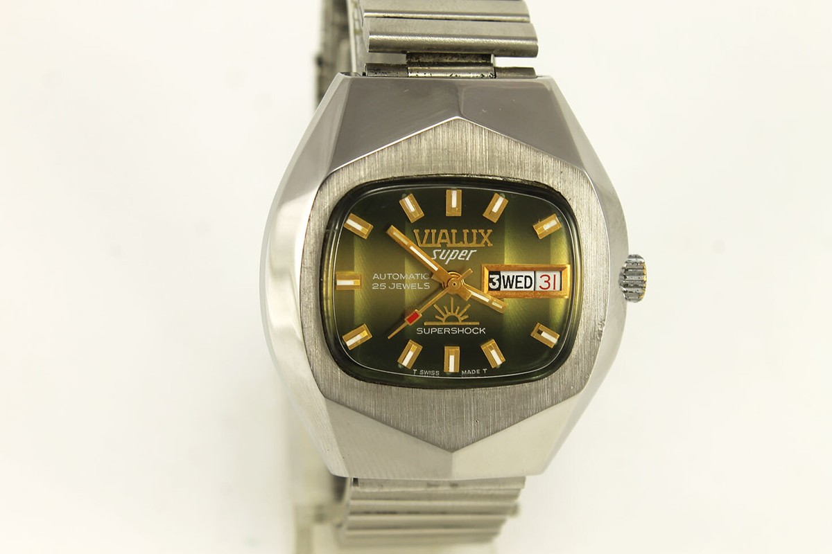 Excellent VIALUX SUPERSHOCK 25 Jewels ETA 2789-1 Automatic Swiss