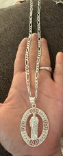 Cadena De Plata San Judas Tadeo Plata Artesanal Collar 925 Envío Gratis