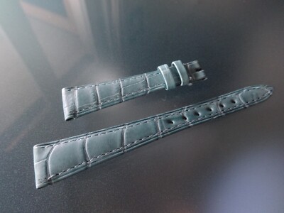 Patek Philippe Vintage OEM Genuine Crocod. strap Turquoise or Grey 16mm rare