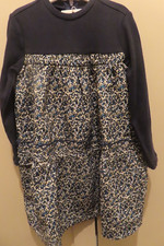 Girls navy printed floral dress size 3 BNWT