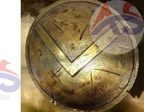 Medieval Espartano Rey Leonia Batalla Mano Forjado Metal Escudo Antiguo Redondo Griego - Imagen 5 de 6