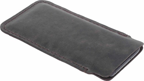 SCHMALE SCHICKE HÜLLE ABDECKUNG HANDGENÄHT ECHTLEDER TASCHE FÜR APPLE IPHONE - Bild 10 von 11