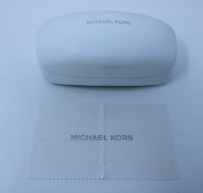 Michael Kors Cream Sunglasses Case MICHAEL KORS Cream Faux Leather Eyeglasses / Sun Glasses  main image 3