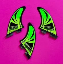 Original Fin Art By Mark Townsend Tri Fin Set FCS Style