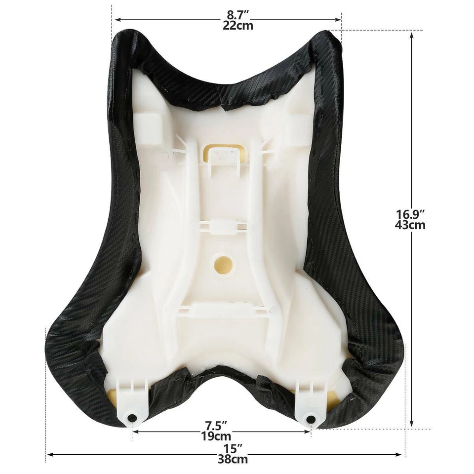 Assentos pretos para motorista e passageiro adequados para Yamaha YZF R1 YZFR1 2004 2005 2006 - Imagem 3 de 4