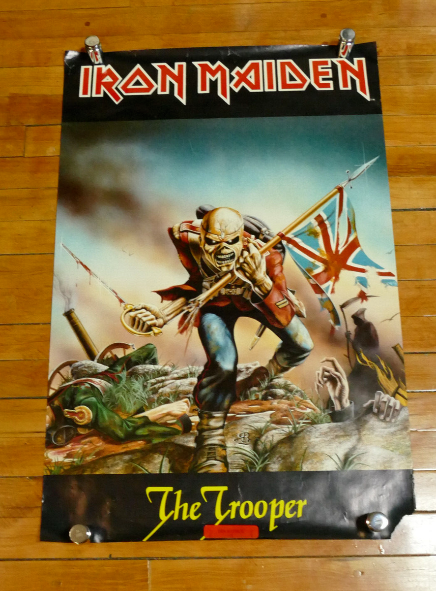 IRON MAIDEN ポスター The Trooper 1984年 Vintage Original 1980s IRON MAIDEN 1984 The Trooper Poster - 32” x
