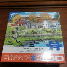 Eurographics Puzzle Farm By The Lake 300 piece puzzle Extra Large Pieces
