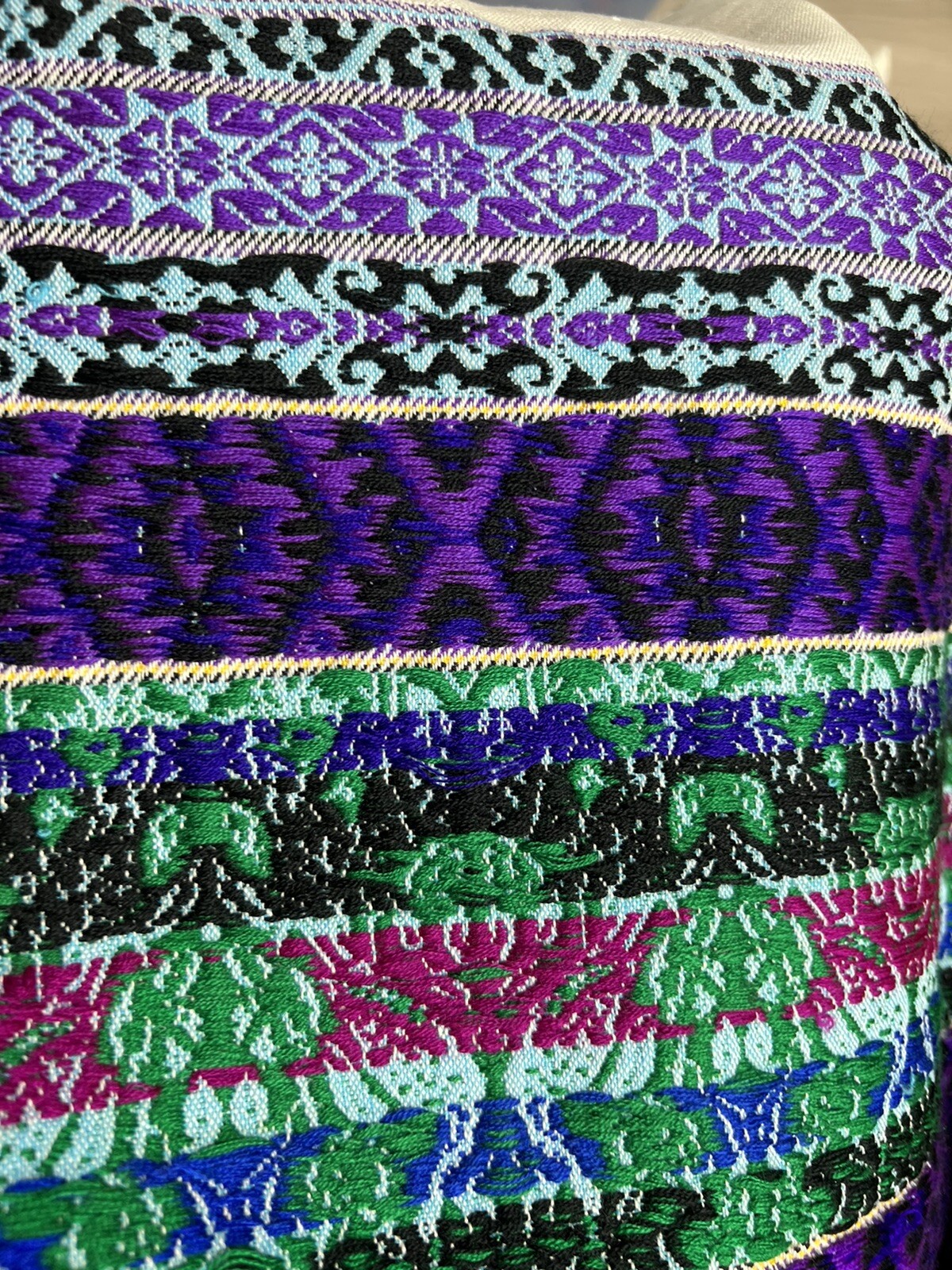 Vintage Latin American hand woven and hand embroidered table runner eBay