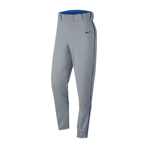 Nike Baseball Pants Mens Large Blue White Swoosh Adult Snap Zip