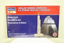 NEW - Artminds 3D Willis Tower Chicago Wooden Puzzle