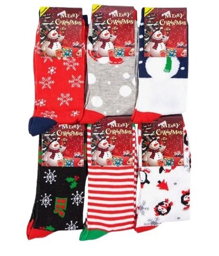 Ladies Christmas Design Novelty Socks Fantastic Gift Idea XMAS Socks UK 4-7 Lot - Picture 3 of 7