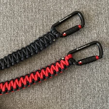 Paracord Dog Leash ~ 5 ft Carabiner Heavy Duty King Cobra Weave Handmade in USA