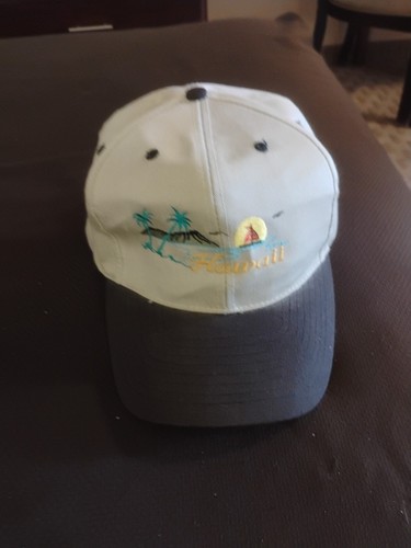 Hawaii Aloha State Embroidered Beige Brown Rope Strapback Hat One Size Cap