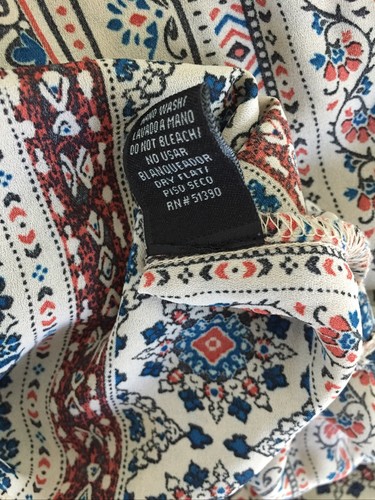 Timing Damen Größe L Bluse Polyester Blumenmuster Glockenärmel vorne zum Binden - Bild 6 von 8