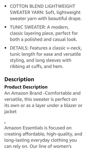 Amazon Essentials Womens Knit 3X Navy Tunic Long Sleeve Sweater - Picture 8 of 16