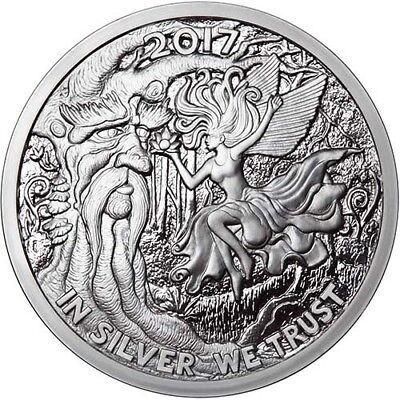 2017 Silverbug Collection Ariel The Tree Fairy 1 oz Silver Capsuled Proof Round