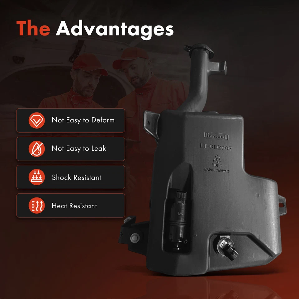 Windshield Washer Reservoir with Pump & Cap for Cadillac CTS 2003 2004 2005-2007 Foto 3 de 4