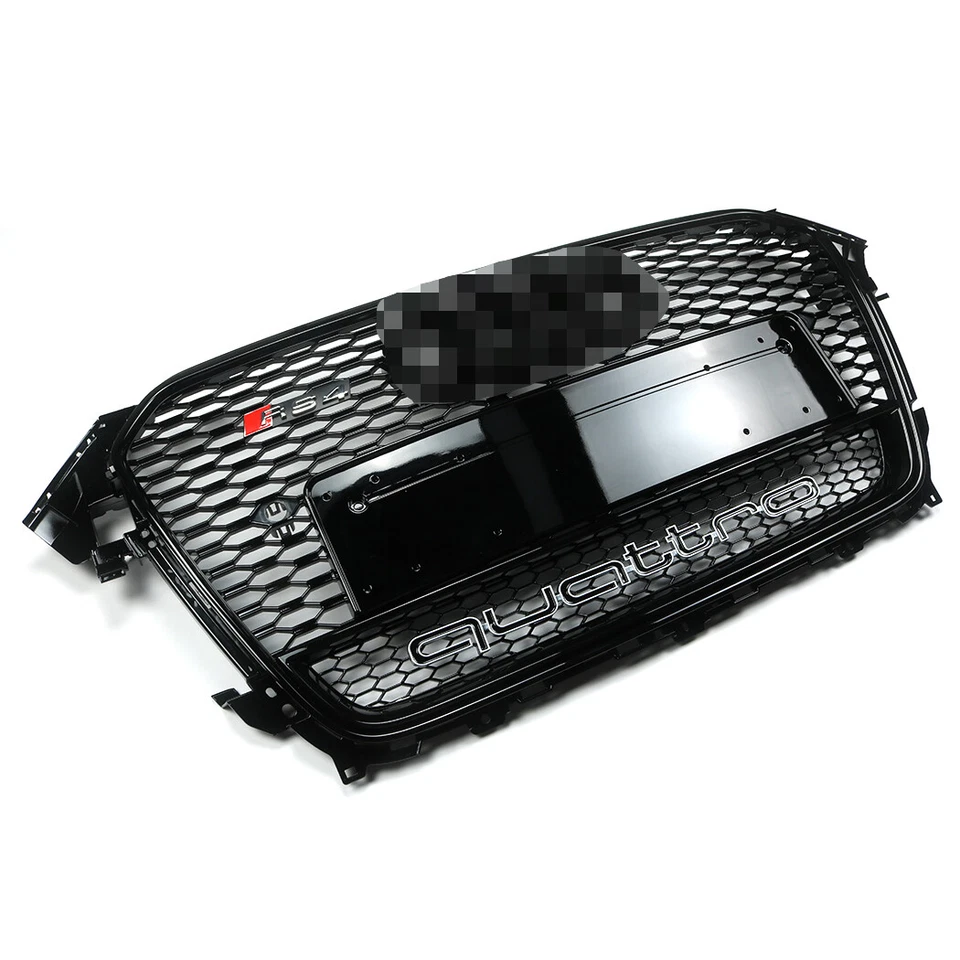 Parrilla delantera de malla con Quattro para Audi A4 S4 B8.5 RS4 Style 2013-2015 2014 Foto 4 de 4