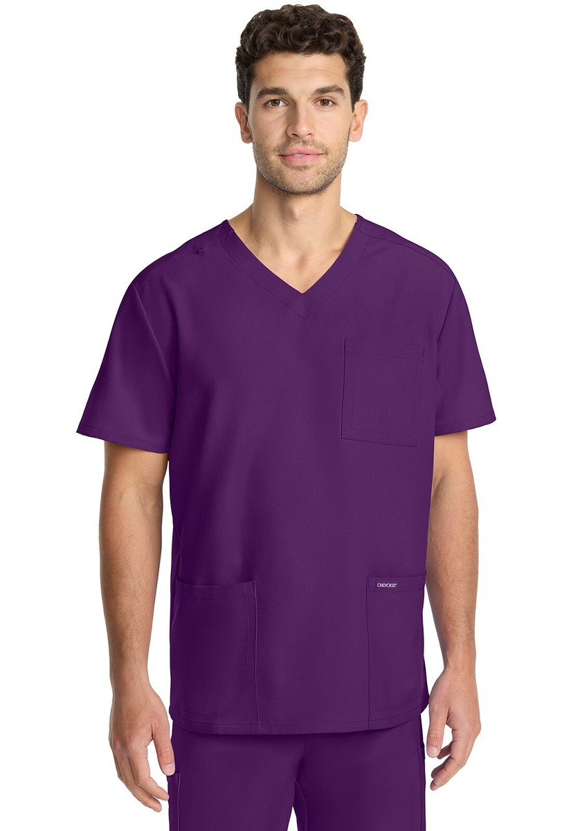 Cherokee WW Originals Scrubs Men's Tuck-in V-Neck Top CK783A EGGN