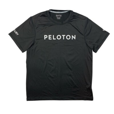 Peloton T Shirt Mens L Large Black Stretch Moisture Wicking