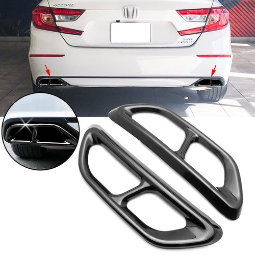 For Honda Accord 18-2021 Exterior Rear Bumper Exhaust Pipe Protect Cover Trim F - Picture 3 of 8