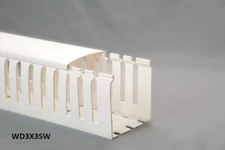 12 New 3"x3"x2m Wide Finger Open Slot Wiring Duct/Cable Raceway w/Cover,White