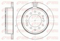 Remsa 2X Bremsscheibe Hinten Ø312 Mm BelüFtet FüR Toyota Land Cruiser Prado