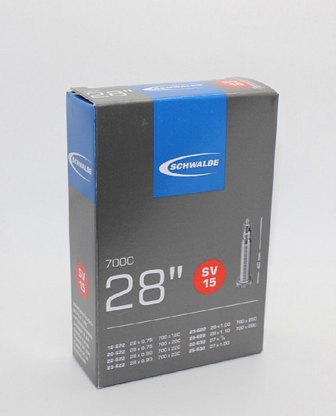 "Schwalbe Schlauch Nr. 15 Sv 28\" 40 Mm Sclaverand Ventil Fahrradschlauch Rennrad"-image