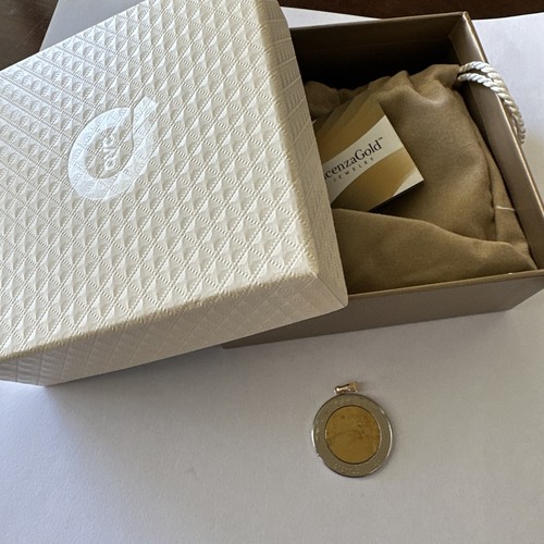 Ciondolo Moneta Oro Vicenza QVC Centenario Italiano 500 Lire Oro 14k RITIRATO - Foto 4 di 4
