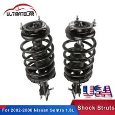 Set 2 Front Complete Shock Struts & Coil Spring For 2002-2006 Nissan Sentra 1.8L
