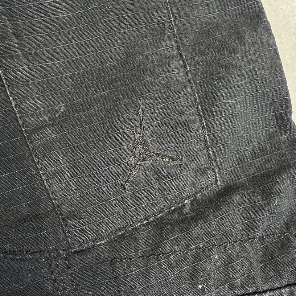 Shorts de carga vintage Air Jordan masculino 32 preto logotipo Rip Stop Jumpman Nike Y2K - Imagem 4 de 4