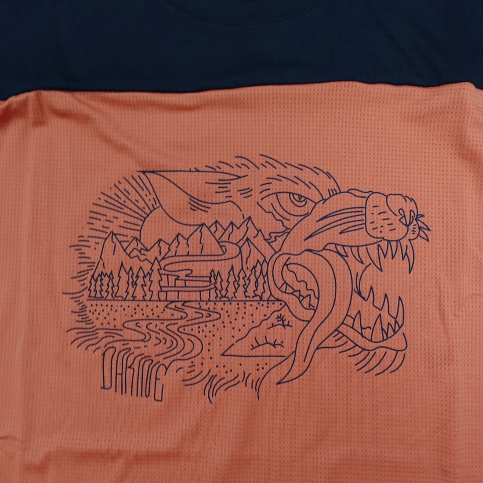 Camiseta deportiva para hombre Dakine Syncline S/S papaya naranja espiga lobo gráfico Foto 3 de 4