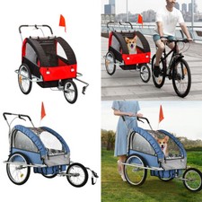 Large Pet Bicycle Trailer Dog Cat Bike Carrier Water Resistant Travel Steel