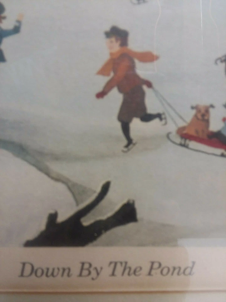 Robert Franke 1974 impresión "Down by the Pond" Foto 3 de 4