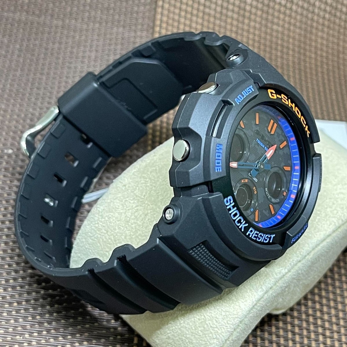 Casio G-Shock AWR-M100SCT-1A Black Blue Orange Accent Analog