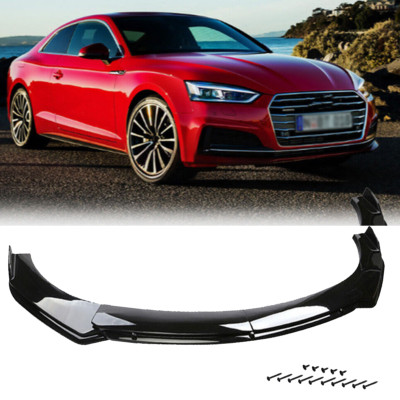 Gloss Black Car Front Bumper Spoiler Lip Splitter Body Kits For Audi A3 A5 A6 A7