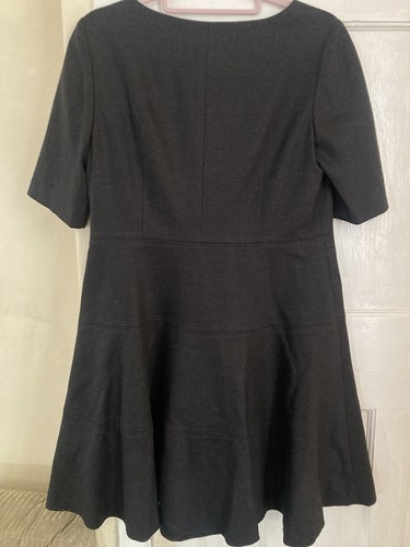Vestido Boden Gris Oscuro Manga Corta 97% Lana Oficina Trabajo Reino Unido 14 Pequeño - Imagen 3 de 5