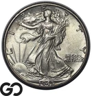 1945-D Walking Liberty Half Dollar, Choice BU+